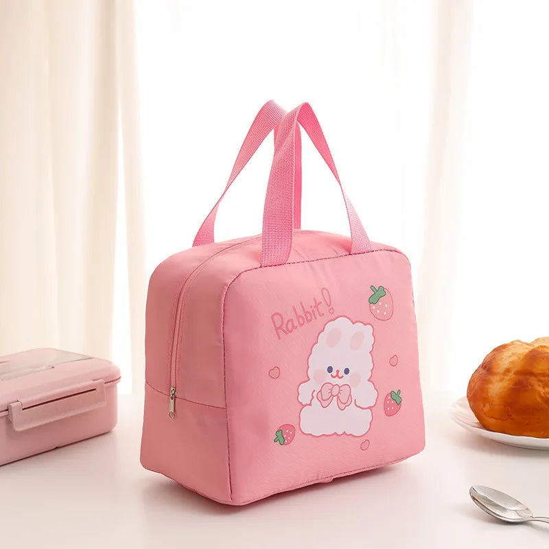 Kids Cartoon Lunch Bag Insulated Aluminum Foil Lunch Box Office Student Portable