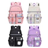 Cartoon Pocket Nylon Backpack Travel Rucksack Casual Daypack School Bag for Girl