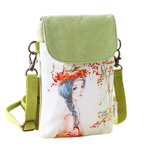 Totoro Shoulder Bag Manga Canvas Messenger Handbag Girls Mini Phone Pouch