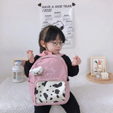 Cartoon Cow Kids Backpack for Boys Girls Toddlers