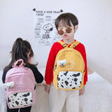 Cartoon Cow Kids Backpack for Boys Girls Toddlers