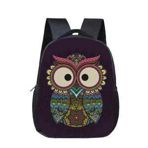 Cartoon Owl School Book Bags for Little Kids Baby Girls Backpacks
