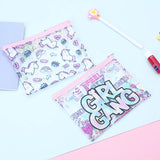 Cartoon PVC Cosmetic Case Unicorn Envelope Bag