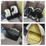 Panda Pattern School Bags Kids Backpack PU Leather Mini Kindergarten