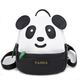 Cartoon Panda Children's Backpack PU Girls Boys School Bags Pattern Backpack