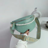 Cartoon Pattern Beaded Chain Fanny Pack for Women