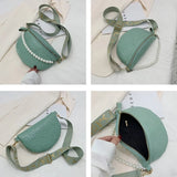 Cartoon Pattern Beaded Chain Fanny Pack for Women