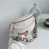 Cartoon Pattern Beaded Chain Fanny Pack for Women