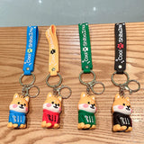 Shiba Inu Doll Keychain Boys Girls Backpack Pendant Car Key Chain