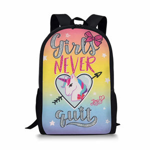 Pink Horse Pattern Girls School Bags Children's Book Backpack