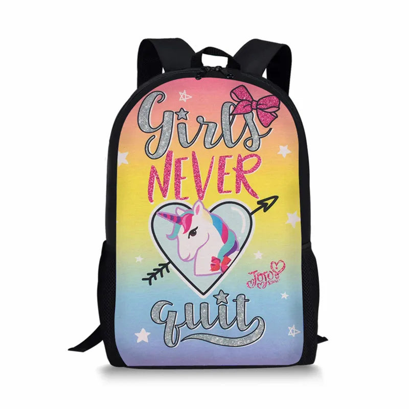 Pink Horse Pattern Girls School Bags Children's Book Backpack