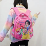Princess School Backpack for Girls Pink Orthopedic Mochila Escolar