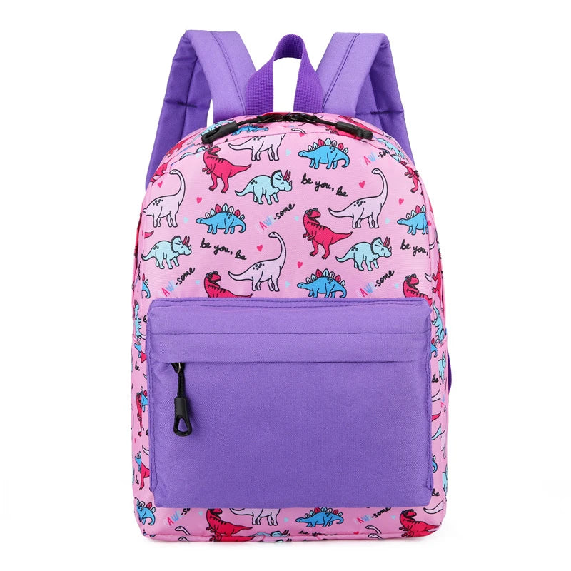 Girls Cartoon Print Backpack Large Capacity Waterproof Bags