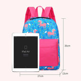 Girls Cartoon Print Backpack Large Capacity Waterproof Bags
