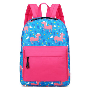 Girls Cartoon Print Backpack Large Capacity Waterproof Bags
