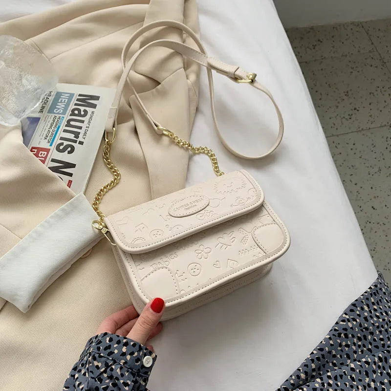 Cartoon Print Shoulder Bag for Women Crossbody Bag