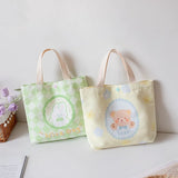Cartoon Print Tote Bags Canvas Handbags for Women