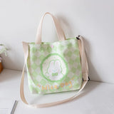 Cartoon Print Tote Bags Canvas Handbags for Women