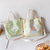 Cartoon Print Tote Bags Canvas Handbags for Women