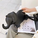 Elephant Women Wallet Clutch Bags Leather Shoulder Bag