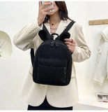 Fluffy Plush School Bag with Bunny Ears Zipper