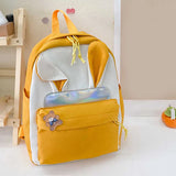 Kids Cartoon Rabbit Ear Schoolbag Canvas Zipper Travel Backpack