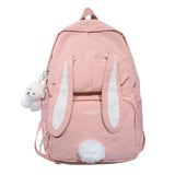 Rabbit Girl School Backpack Student Large Capacity Pink Women Bagpack