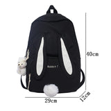 Rabbit Girl School Backpack Student Large Capacity Pink Women Bagpack