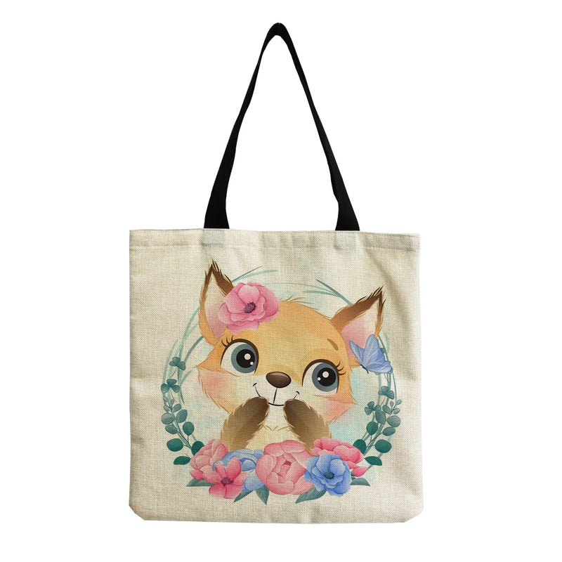 Animal Print Women's Tote Bag Eco Reusable Bag