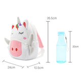 Rainbow Unicorn Kids School Bags for Girls Soft Plush Kids Bag Kindergarten
