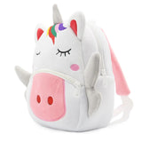 Rainbow Unicorn Kids School Bags for Girls Soft Plush Kids Bag Kindergarten