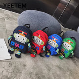 Cartoon Robot Kids School Bag Kindergarten Boys Girls Anti-lost Backpack