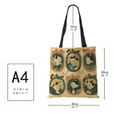 Cartoon Shoulder Bag Scenery Antiquity Women Reusable Canvas Tote Bag