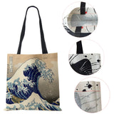Cartoon Shoulder Bag Scenery Antiquity Women Reusable Canvas Tote Bag