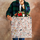 Cartoon Shoulder Bag Scenery Antiquity Women Reusable Canvas Tote Bag