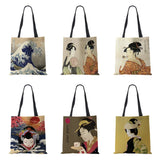 Cartoon Shoulder Bag Scenery Antiquity Women Reusable Canvas Tote Bag