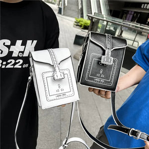 Cartoon Socket Print Crossbody Bags For Women High Pu Leather Shoulder Bag