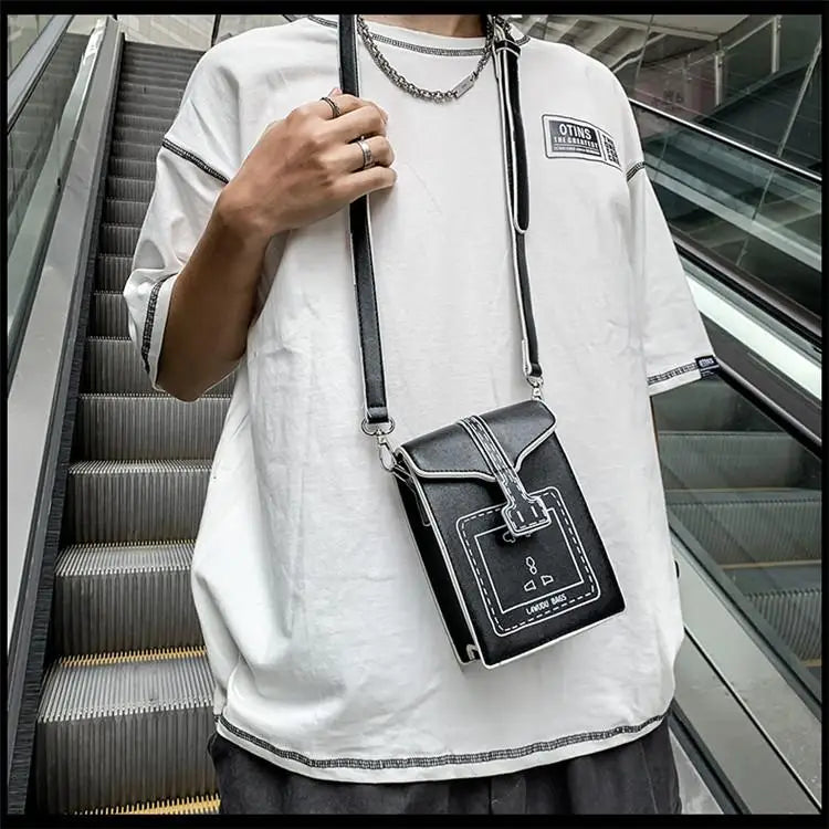 Cartoon Socket Print Crossbody Bags For Women High Pu Leather Shoulder Bag