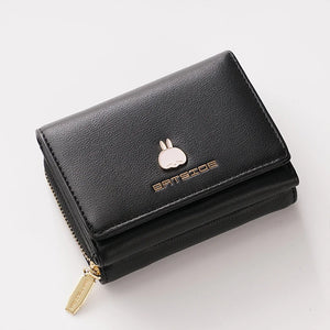 Cartoon Square Zipper Hasp PU Leather Purse Woman High Wallets
