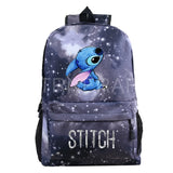 Stitch Backpack Kids School Bags Galaxy Space Women Men Casual Starry Night