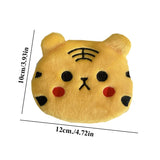 Tiger Coin Purse Plush Coin Purses Keychain Zip