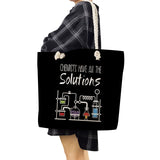 Women's Cartoon Tote Bag, High Capacity Shoulder Bag, School Teacher Gift