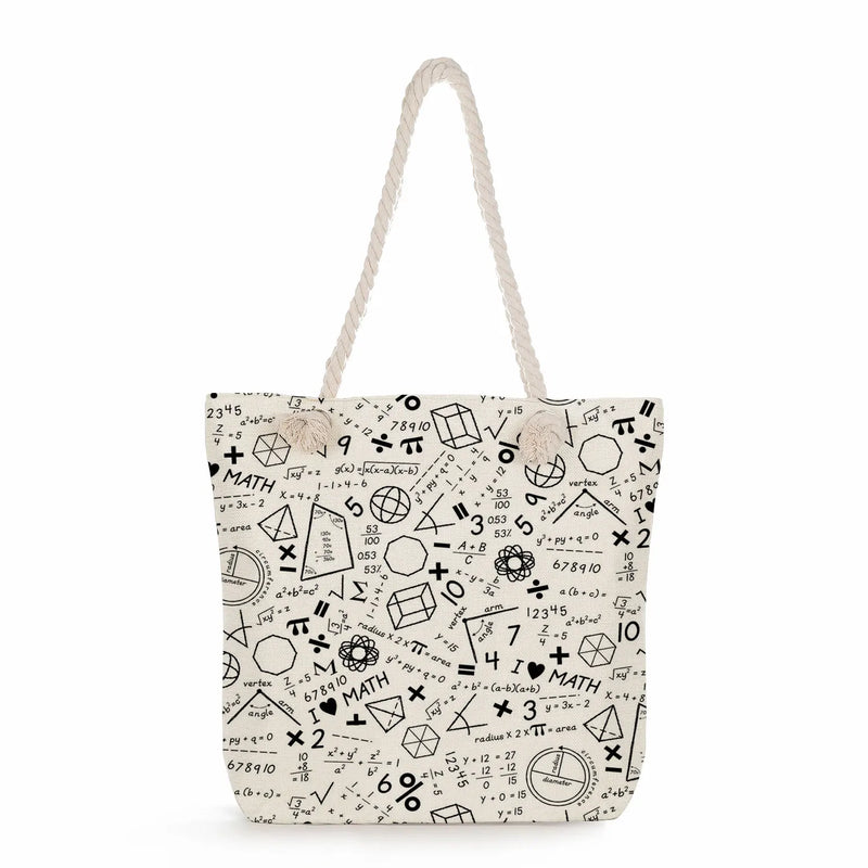 Cartoon Tote Bag High Capacity Shoulder Bag School Teacher Gift