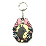 Totoro Key Chain Double-sided Pattern Kids Toy Bag Pendant Metal Key Ring