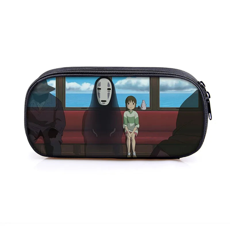 Totoro/Spirited Away Cartoon Cosmetic Case Pencil Bag for Boys Girls