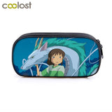 Totoro/Spirited Away Cartoon Cosmetic Case Pencil Bag for Boys Girls