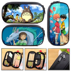 Totoro/Spirited Away Cartoon Cosmetic Case Pencil Bag for Boys Girls