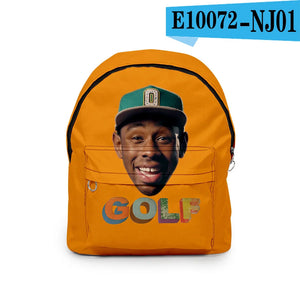Tyler The Creator Student Backpack 3D Print Waterproof Casual Travel Backpacks