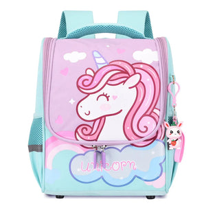 Cartoon Unicorn Print Kids School Bag Baby Boys Girls Kindergarten Backpack