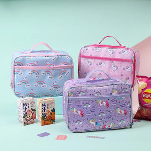 Cartoon Unicorn Portable Thermal Lunch Bag Insulated Cooler Bento Bag